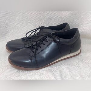 BORN BRADY MEN'S LEATHER CASUAL BLACK SNEAKER SHOES SIZE 13M COMFORT